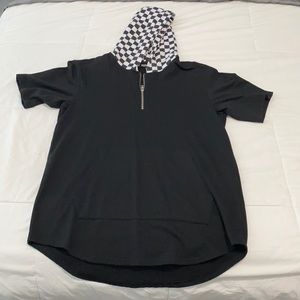 Elwood Black Checkered Zip Hoodie